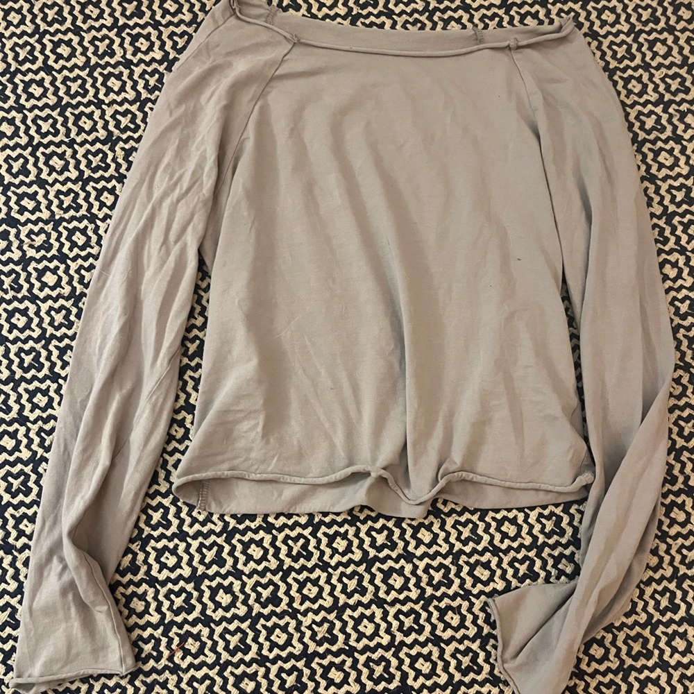 Grey off the shoulder thirfted